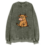 The Cow Judging Silently - Vintage Sweatshirt