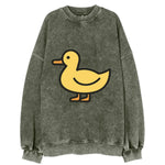 Duck - Yellow mallard flat side profile - Vintage Sweatshirt