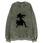 Violinist performing dramatic pose - Vintage Sweatshirt
