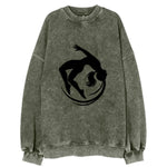 Gymnast mid-backflip rotation - Vintage Sweatshirt