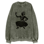 Bharatanatyam classical Indian pose - Vintage Sweatshirt