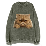 Persian Cat  - Vintage Sweatshirt