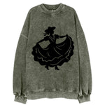 Mexican folk dancer twirling skirt - Vintage Sweatshirt