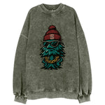 Palo Alto Tree wearing Stanford beanie with S patch - Vintage Sweatshirt