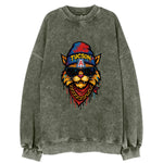 Tucson Wildcat wearing Arizona beanie with A patch - Vintage Sweatshirt