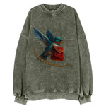 Frostbite Hummingbird Courier  - Vintage Sweatshirt