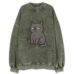 The Cat Judging Silently - Vintage Sweatshirt