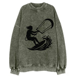 Kite surfer riding wave - Vintage Sweatshirt