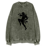 Thai Muay Thai fighter elbow strike - Vintage Sweatshirt