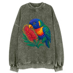 Rainbow Lorikeet Bottlebrush - Vintage Sweatshirt