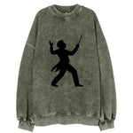 Conductor leading orchestra passionately - Vintage Sweatshirt