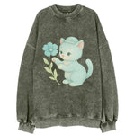 Aqua Kitten - Vintage Sweatshirt