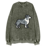 Australian Shepherd - Blue merle flat side profile - Vintage Sweatshirt