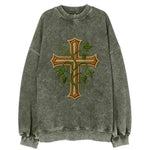 Vine Cross  - Vintage Sweatshirt