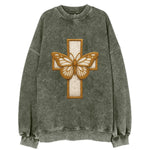 Resurrection Cross  - Vintage Sweatshirt