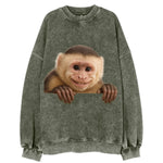 Capuchin Monkey  - Vintage Sweatshirt
