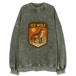 Ice Wolf Crystal  - Vintage Sweatshirt