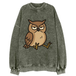 The Owl Judging Silently - Vintage Sweatshirt