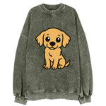 Golden Retriever - Head tilt curious pose - Vintage Sweatshirt