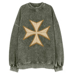Hospitaller Cross  - Vintage Sweatshirt