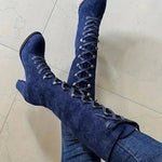 Sandra | Brown Knee Boots