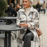 Mila ��� Soft Plaid Lapel Coat