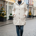 Aria ��� Cozy Argyle Knit Coat