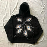 Harajuku Eye Patchwork Hoodie