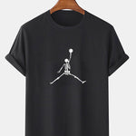 Basketball Skeleton Print T-Shirt