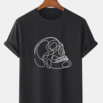 Skull Line Print T-Shirt