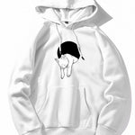 Sleeping Cat Print Hoodie