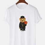 Basketball Bear Print T-Shirt & Sweat Shorts