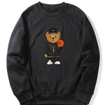 Basketball Bear Print Sweatshirt & Jogger Pants