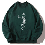 Dancing Skeleton Print Relaxed Sweatshirt