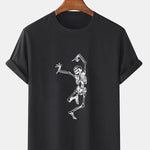 Dancing Skeleton Print T-Shirt