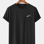 Mountain Graphic Print Arc Hem T-Shirt