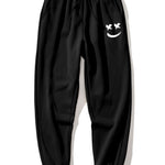 Brushstroke Smiley Print Hoodie & Jogger Pants