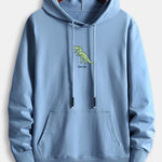 Cute Cartoon Dinosaur Print Cotton Hoodie