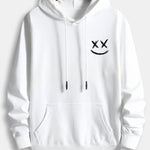 Smiley Print Cotton Hoodie