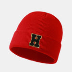 1pc Letter A-Z Warm Knit Beanie Hat