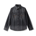 Leon Pinstripe Denim Shirt