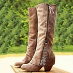 Elara | Lace-Inspired Knee Boots