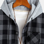 Teddy Lined Plaid Hooded Shirt