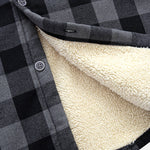 Teddy Lined Plaid Hooded Shirt