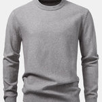 Checkerboard Textured Crew Neck Sweater