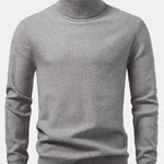Checkerboard Textured Turtle Neck Sweater