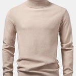 Checkerboard Textured Turtle Neck Sweater