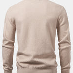 Checkerboard Textured Mock Neck Sweater