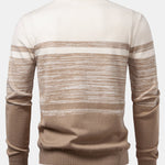 Horizontal Stripe Pattern Crew Neck Sweater