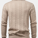 Long Sleeve Twist Knit Polo Shirt